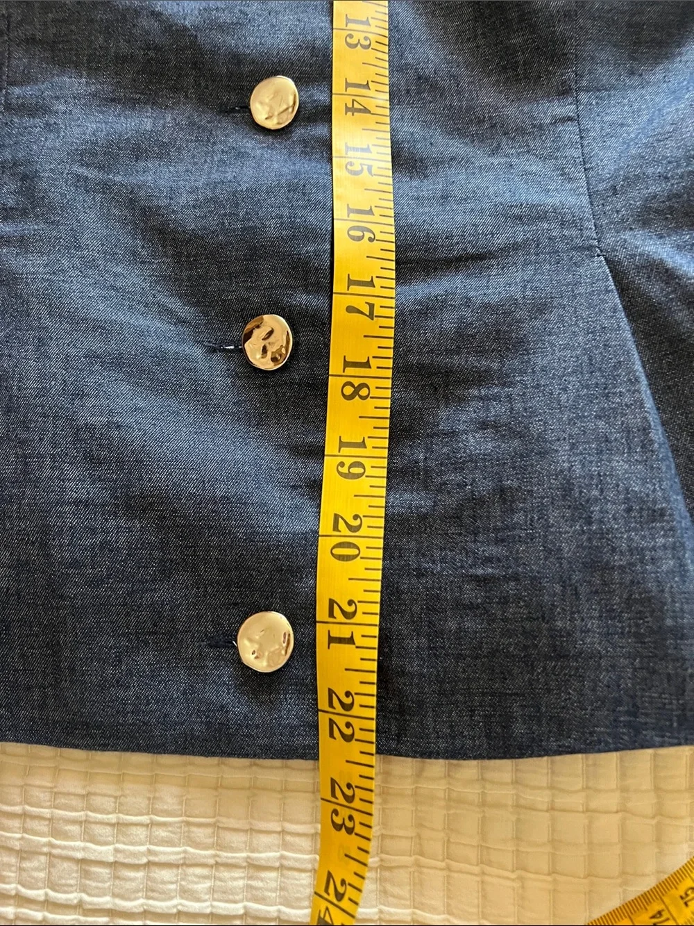 Zara Sleeveless Light Indigo Linen blend Peplum vest and matching culottes